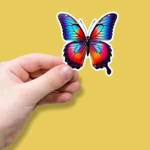 Schmetterling Aufkleber, lebendige Vinyl Aufkleber für Wasserflaschen, Laptops, Journals, Boho Ästhetik, Natur inspiriertes Geschenk