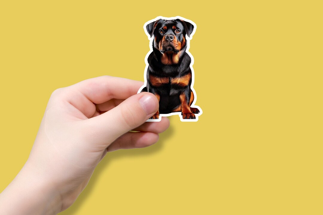 Rottweiler Dog Sticker, Waterproof Vinyl Decal - Etsy