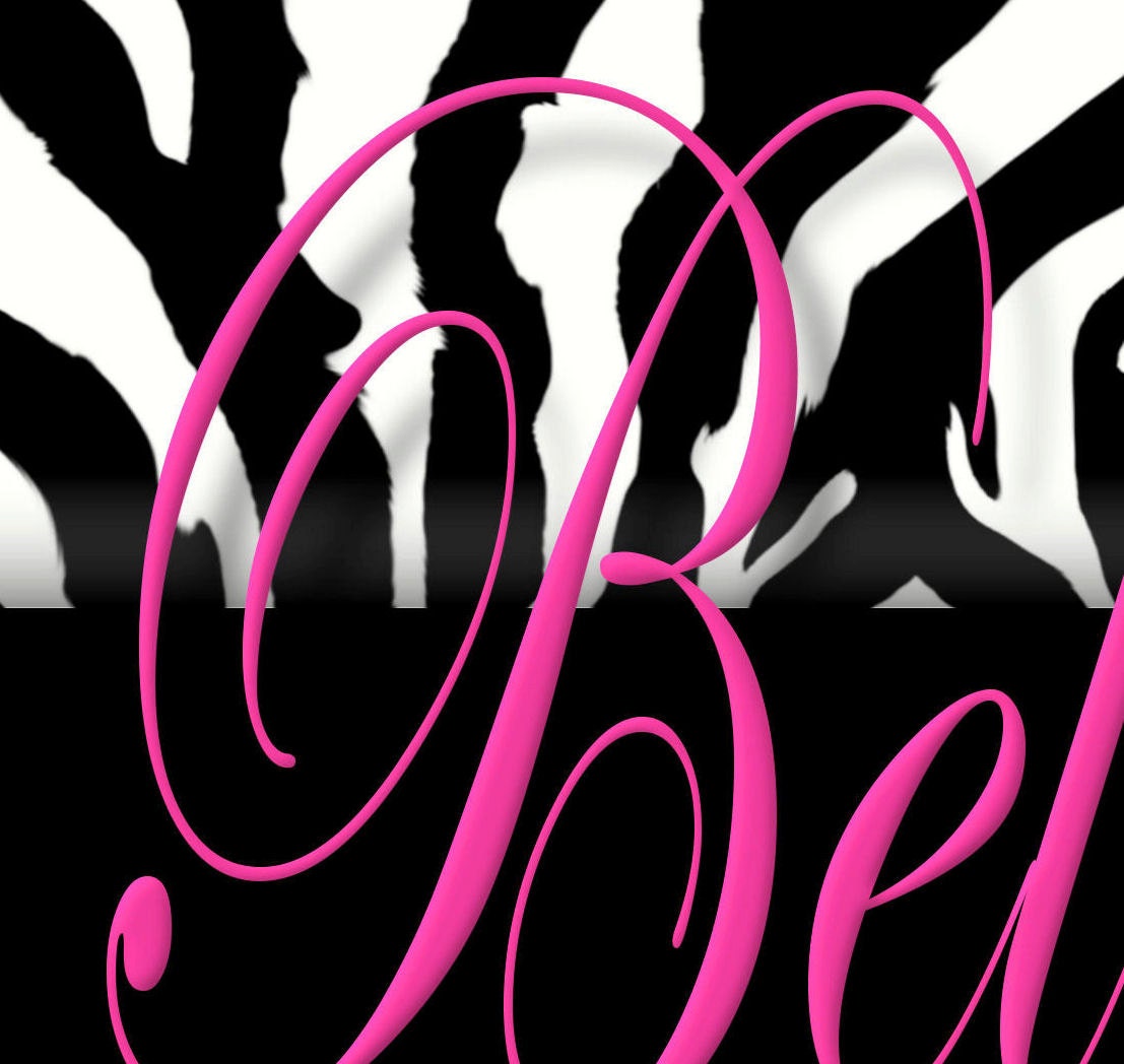 Pink ZEBRA Print Wall Art Girls Teen Room Decor Dorm Live Etsy