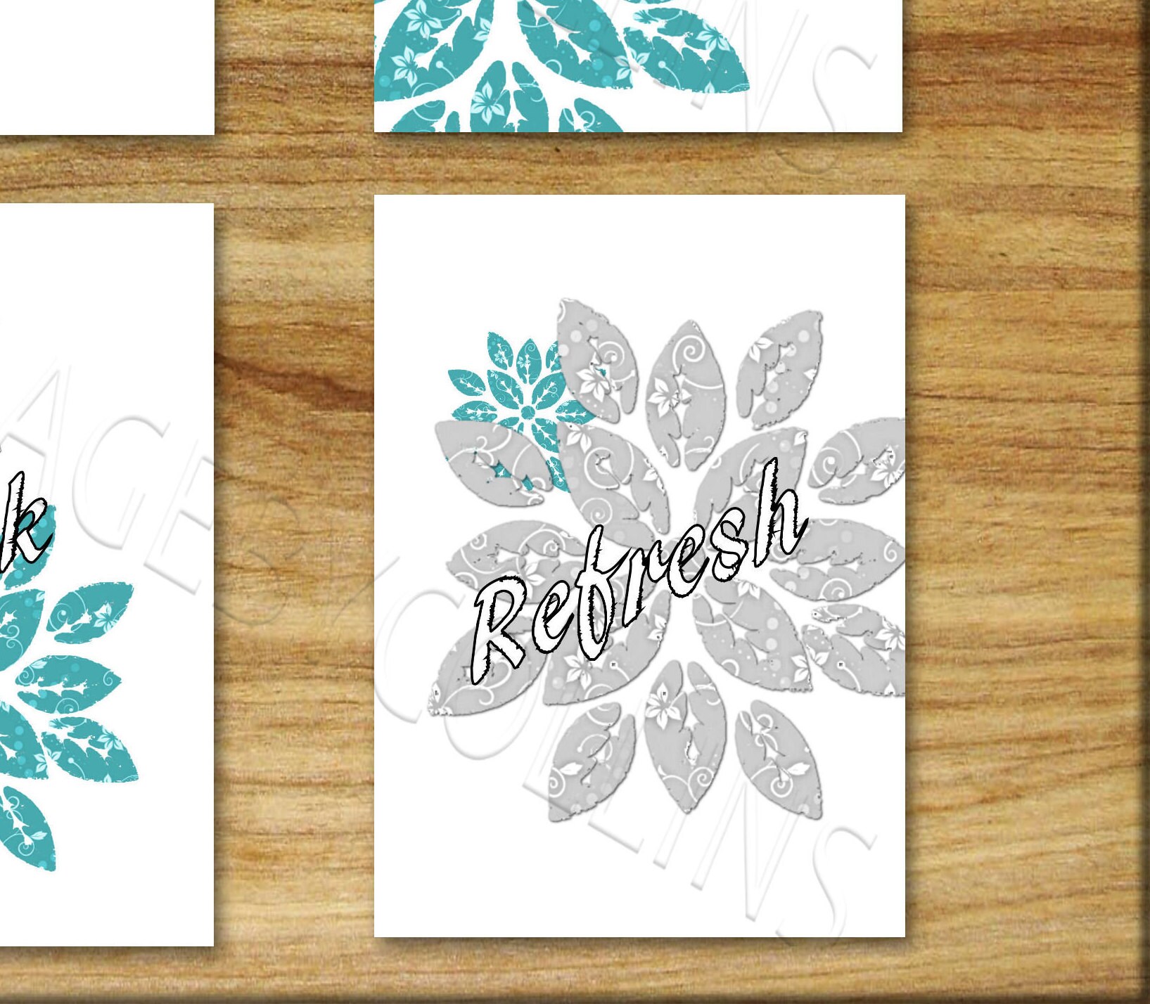 Galería de baño pared arte imagen imprime azul gris decoración | Etsy