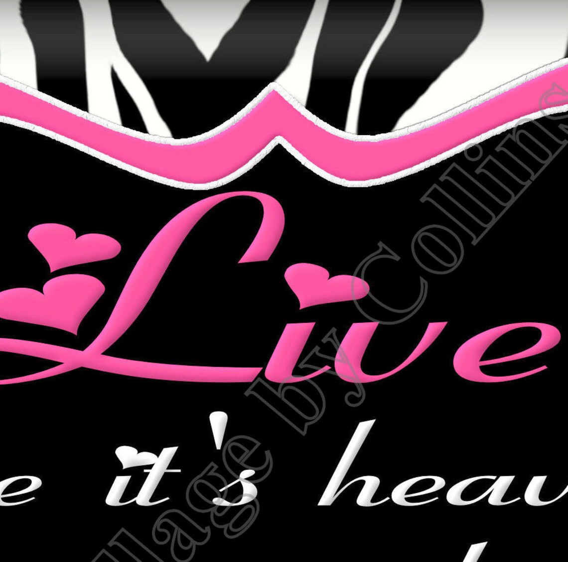 Pink Zebra Print Art Girls Room Wall Decor Dance Sing Live Etsy