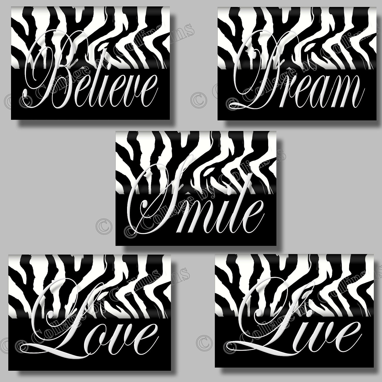 Zebra Print Inspirational Art Girls Room Wall Home Decor Black White Smile Dream Live Love Believe Quote Unframed Bedroom Pictures Photos Zebra Print Inspirational Art Girls Room Wall Home Decor Black White Smile Dream Live Love Believe Quote Unframed Bedroom Pictures Photos