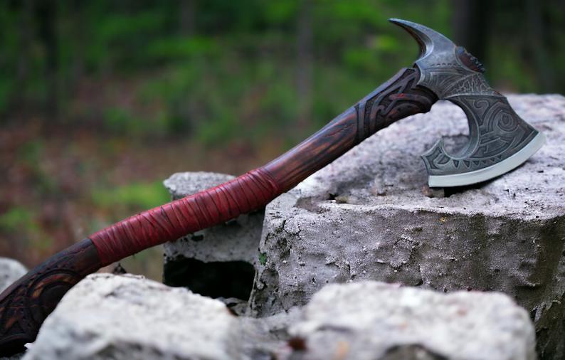 Hache De Chasse Viking En Acier Au Carbone Personnalisée Tomahawk Hache