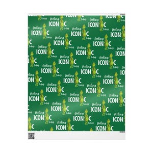 Papier do pakowania Grinch, Czując się dziś ikonicznie, Opakowanie na prezenty świąteczne, Niepowtarzalny papier świąteczny, Zabawny uniwersalny design