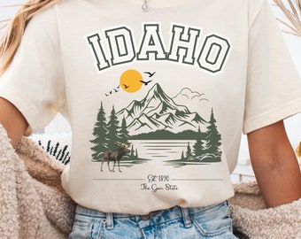 Idaho T-shirt, Idaho camping shirt, Idahoan shirt, Idaho gifts, Idaho state gifts, Idaho travel gifts, Idaho hiking shirt, Idaho camping