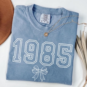 40th Birthday T-Shirt, 1985 Birth Year Shirt, 1985 Shirt, 40th Birthday Party Shirt, Birthday Shirt, 40th Birthday Gift for Her,  Turning 40