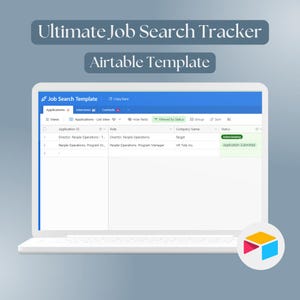 Job Search Tracker | Job Application Tracker | Airtable Template | Job Search Spreadsheet