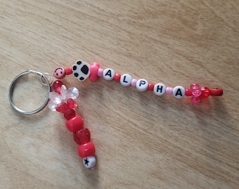 ALPHA Beaded Keychain