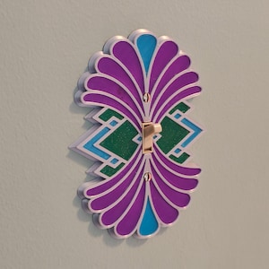 Retro Art Deco Light Switch and Outlet Covers - Vintage Wall Plates - Geometric Faceplates with multiple color options