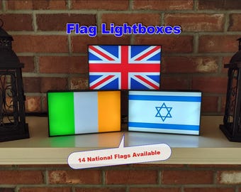 LED National Flag Lightbox: USB Powered National Pride Decor - Made in USA