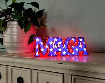 MAGA Leuchtbriefschild: Dekoration aus den USA