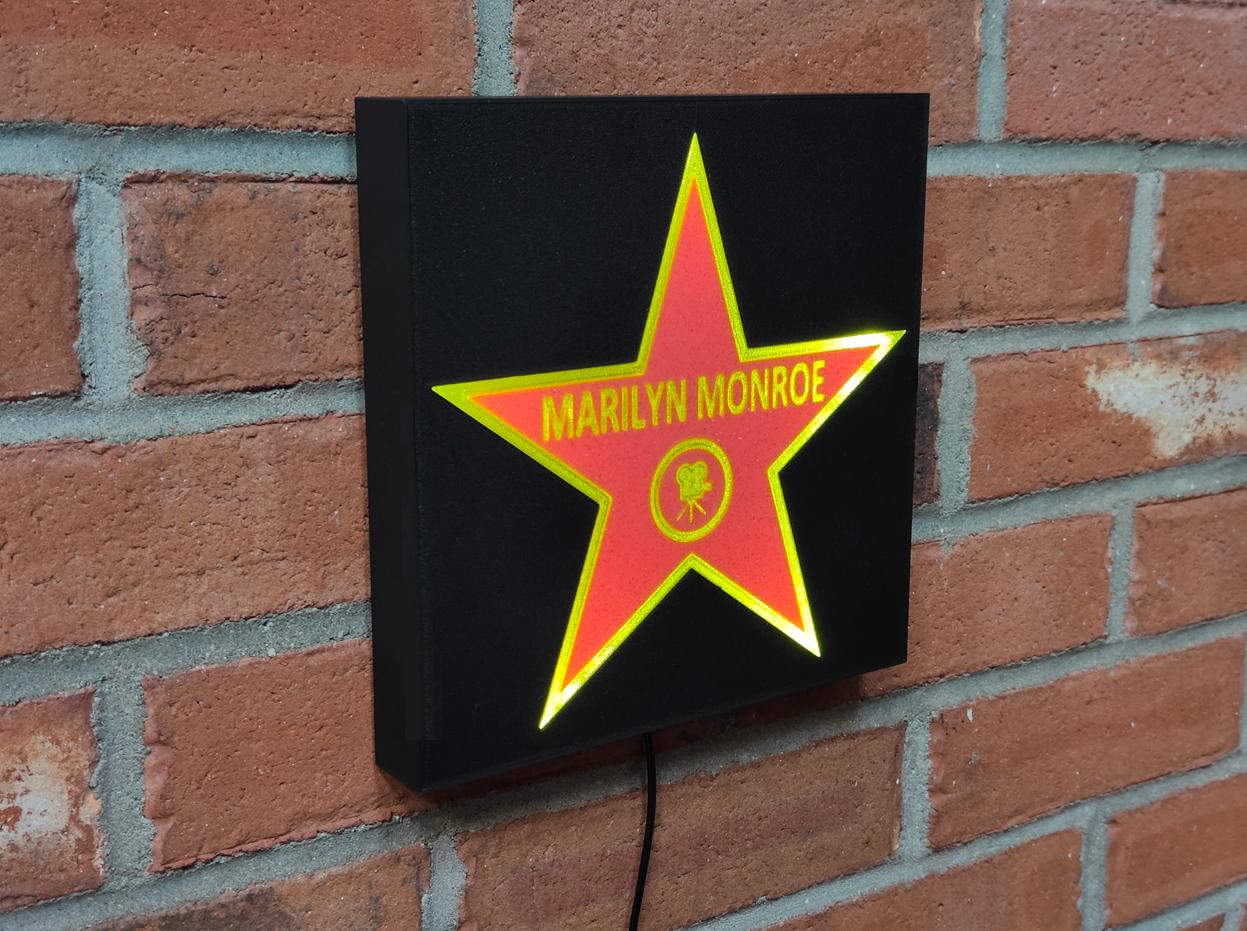 Personalized Hollywood Walk of Fame Star (LED Illuminated) - Etsy