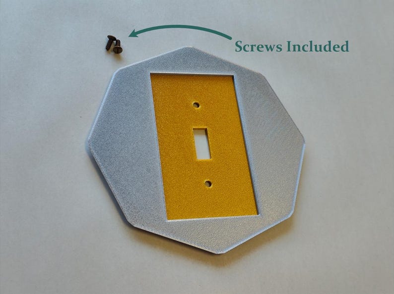 Small Rectangle Light Switch Octagonal Art Deco Light Switch Covers - Retro Outlet Wall Plates ...