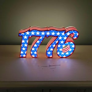 1776 Illuminated Sign