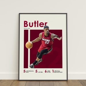 Jimmy Butler Miami Heat Poster: NBA Basketball Wall Art (Digital Download)