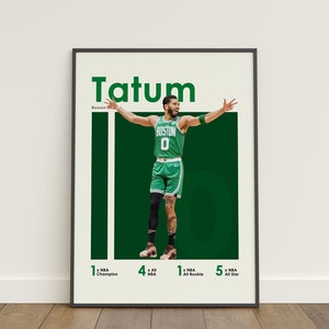 Jayson Tatum Poster, Basketball Poster, NBA Poster, Sports Poster, Boston Celtics, Wall Art Decor, Basketball Bedroom Decor, NBA Gift