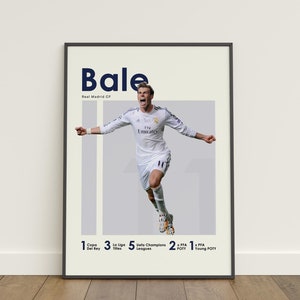 Gareth Bale Poster, Football Poster, Soccer Poster, Sports Poster, Real Madrid, Wall Art Decor, Football Bedroom Decor, Soccer Gift