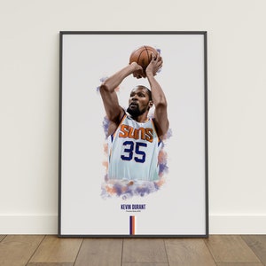 Kevin Durant Poster, Basketball Poster, NBA Poster, Sports Poster, Phoenix Suns, Wall Art Decor, Basketball Bedroom Decor, NBA Gift