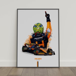 Lando Norris 2024 Poster, Formel 1 Poster, Auto Poster, Sport Poster, McLaren, Wand Kunst Dekor, Formel 1 Schlafzimmer Dekor, F1 Geschenk