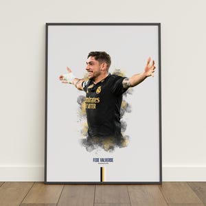 Fede Valverde Poster, Football Poster, Soccer Poster, Sports Poster, Real Madrid, Wall Art Decor, Football Bedroom Decor, Soccer Gift