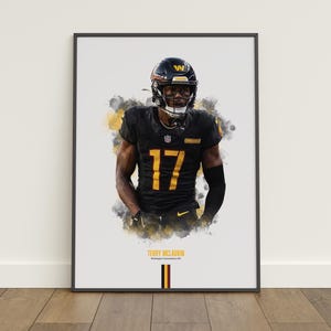 Terry McLaurin Washington Commanders Poster: NFL Football Wall Art (Digital Download)