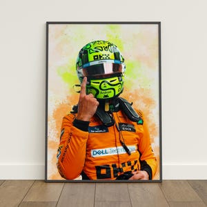 Lando Norris Poster, Formula 1 Poster, Car Poster, Sports Poster, McLaren, Wall Art Decor, Formula 1 Bedroom Decor, F1 Gift
