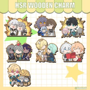 Honkai Star Rail wooden charm 2.7 inch by libylibyli