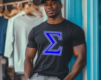 Blue and White Greek Letter.