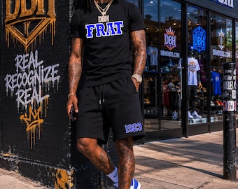 Blue and White Frat Shorts (What's your numbers or Chapter)