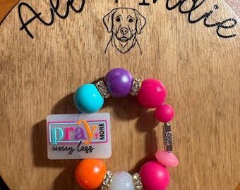 Praise, Faith, Jesus and other religious handle charms. Colorful crosses and bible verses.