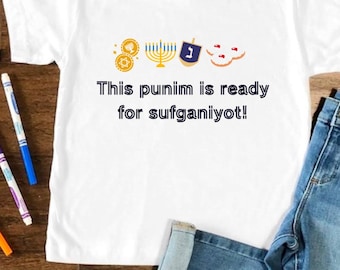 Koszulka dla dzieci z okazji Chanuki, projekt sufganiyot