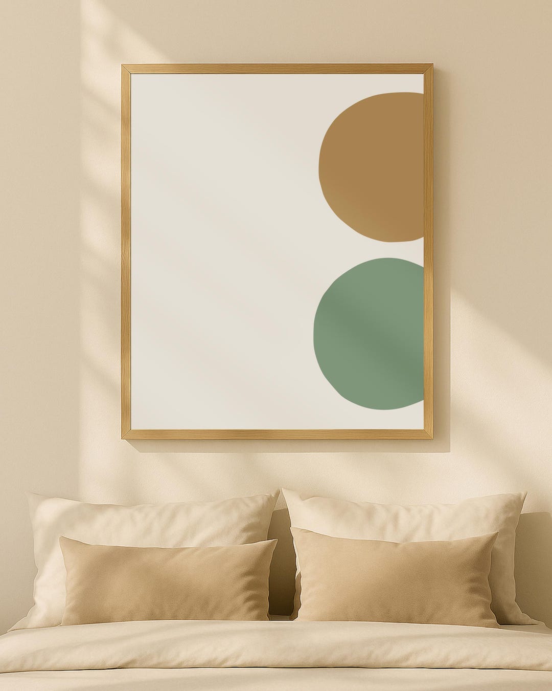 Minimalist Abstract Print Sage Green & Terracotta Geometric Wall Art ...
