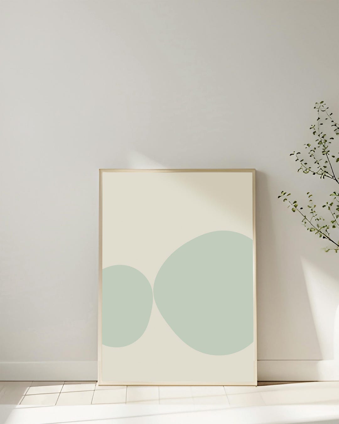 Soft Green Organic Shapes Print Minimalist Art Neutral Wall Art Modern ...