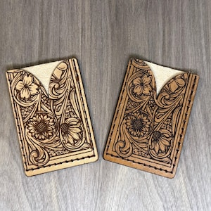 Tooled Leather Wallet-Engraved