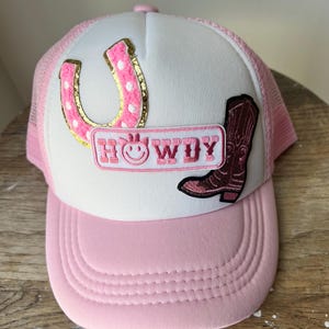 Kids Howdy Cowgirl Patch Trucker Hat
