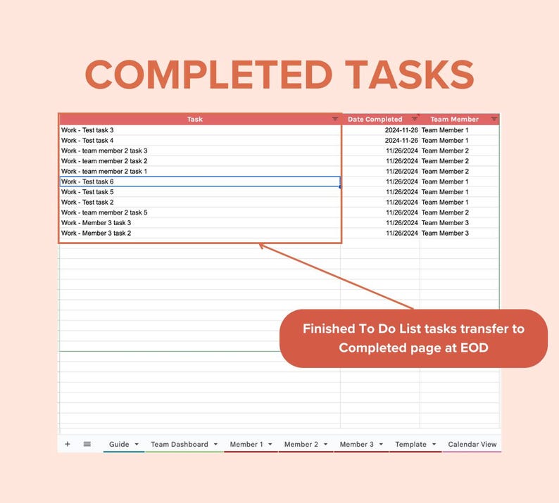 Team Task and Project Manager | Automated Google Sheet Template - Etsy