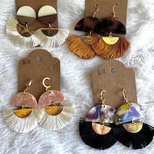 Boho Tassel Earrings | Multiple Styles Available |Lightweight Feel & Hypoallergenic 18k Gold Plated Metal