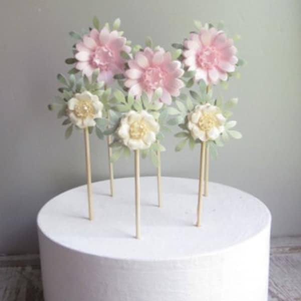 Custom Paper Flower Cake Decorations