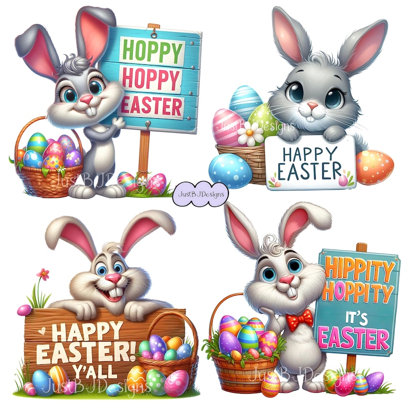 Paquete de imágenes prediseñadas del Conejo de Pascua: 25 imágenes de alta resolución + 10 gratis (descarga digital) imagen 10