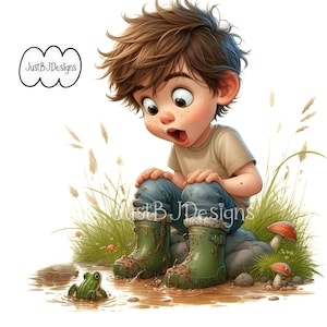 Enfants originaux et fantaisistes du printemps - Bundle de 30 cliparts - Images haute résolution - Usage commercial ou personnel