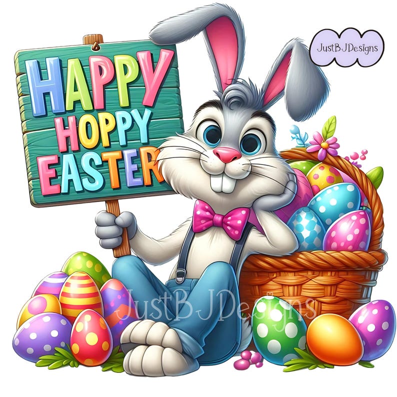 Paquete de imágenes prediseñadas del Conejo de Pascua: 25 imágenes de alta resolución + 10 gratis (descarga digital) imagen 1