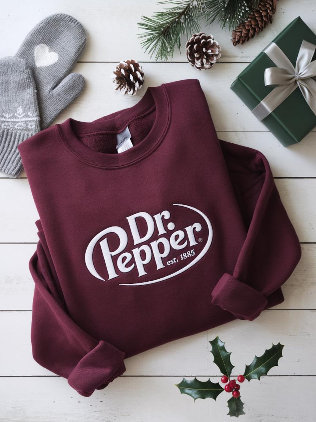 Replica Dr Pepper Classic Unisex Embroidered Sweatshirt, Oversized Dr ...