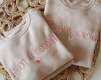 Embroidered For Good Sweatshirt, Aesthetic Changed For Good Sweatshirt, Wizard Of Oz Tee, Changed For Good, Wicked Defy Gravity Shirt