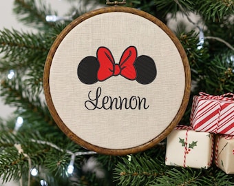 Custom Name Embroidered Ornament, Custom Name Sign, Embroidered Hoop Gift for Kids