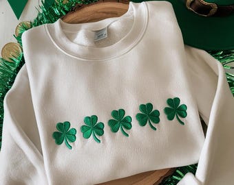 Sweat brodé Saint-Patrick, Sweat-shirt porte-bonheur, Sweat-shirt Saint-Patrick pour femme, Sweat à capuche Saint-Patrick, Saint-Patrick