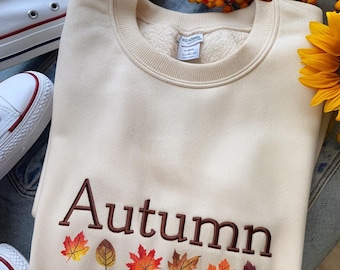 Cozy Season Embroidered Sweatshirt, Cozy Season Sweatshirt, Autumn Sweatshirts, Sweatshirts for Her, Fall Sweatshirt, Cozy Autumn Shirt