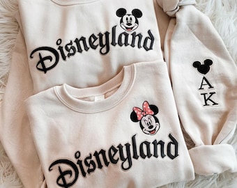 Felpa con cappuccio personalizzata ricamata per coppia, felpa con cappuccio ricamata per coppia di topi dei cartoni animati, felpa con cappuccio ricamata per coppia, regalo per lei, San Valentino