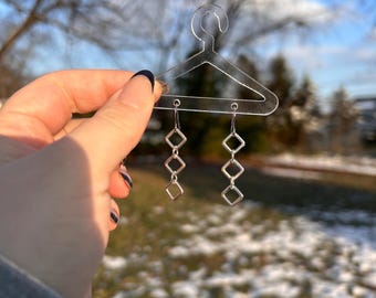 Silver diamond earrings | everyday earrings
