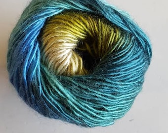2 x 100gm balls blue-green variegated yarn soft premium acrylic roving yarn Cygnet Boho Spirit Yarn soft roving colour yarn 2 pack yarn