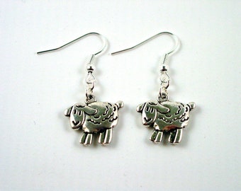 Sheep Earrings - Knitters Earrings - Animal Earrings